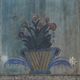 Antique Rustic Farmhouse Folk Art Painted Bridal Cabinet 1860