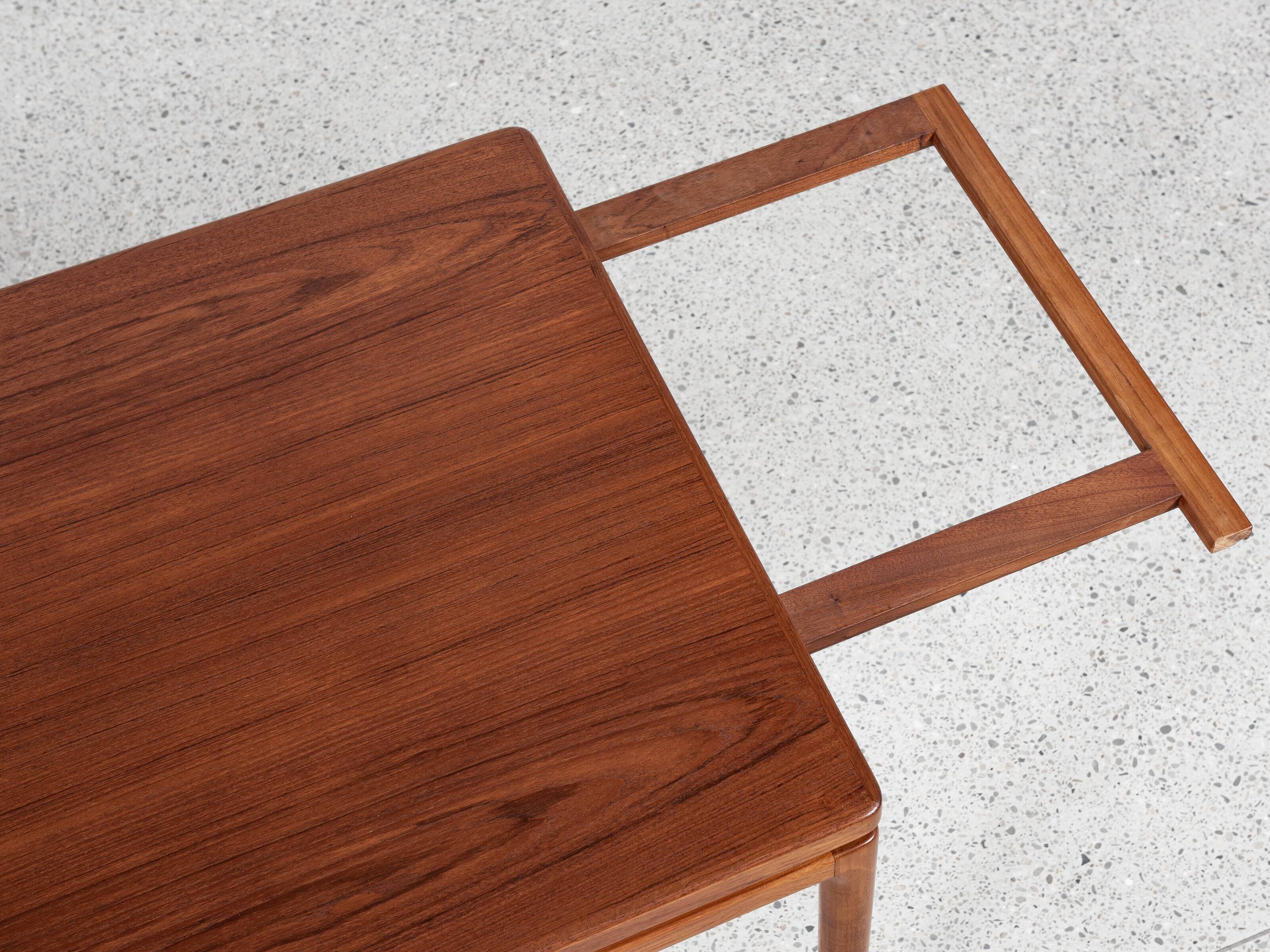 Midcentury Danish smaller dining table in teak by Christian Linneberg 1960s
