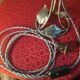 lampe fer nickelé 1900 a 20 tulipe verre papillon 32x16
