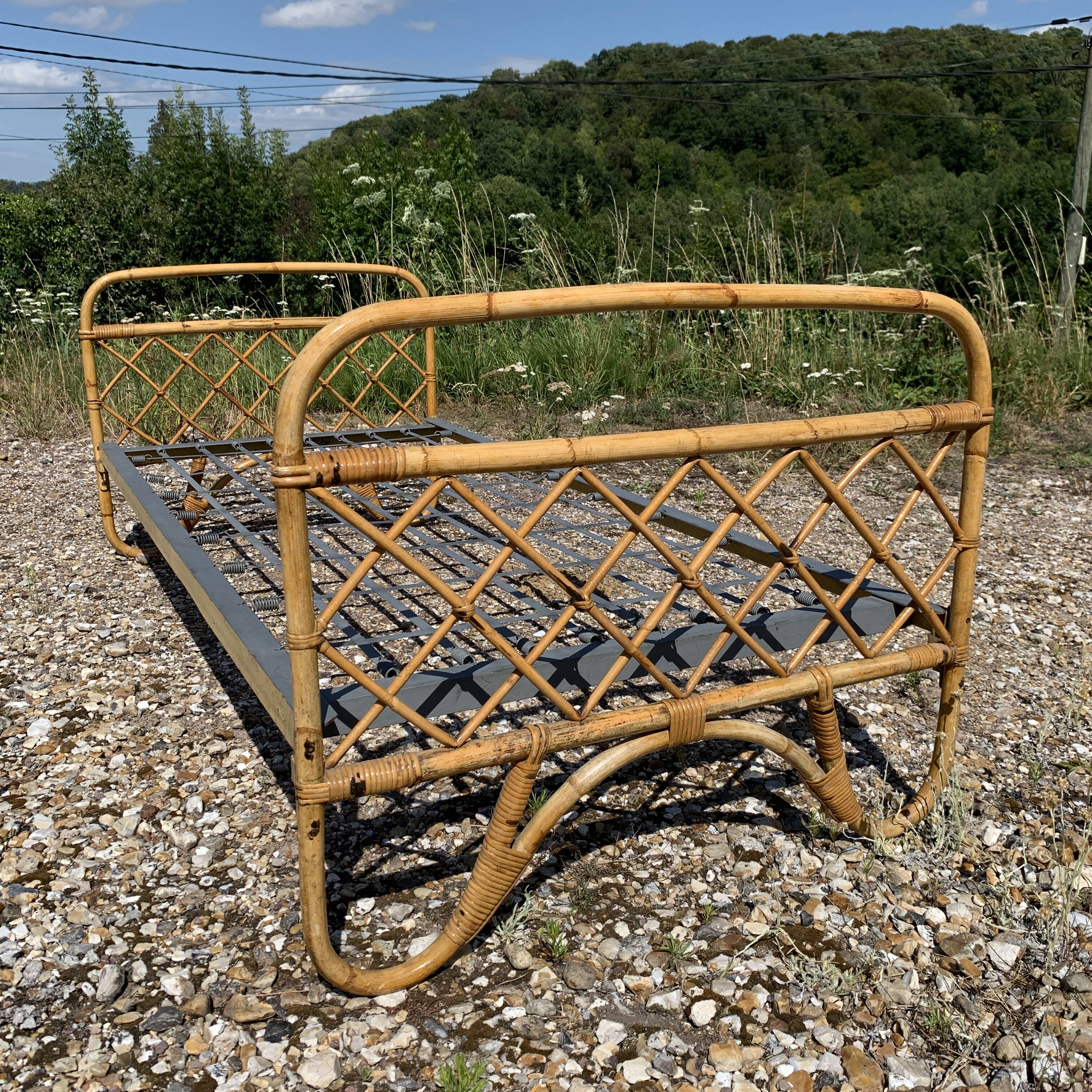 Vintage bamboo children's bed