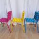 Lot de 5 chaises vintage Pop Art pour enfants : SLOG Croatie, années 1980