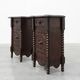 Pair of Breton Carved Oak Bedside Cabinets, France, circa 1900