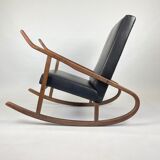 Fauteuil à bascule vintage, Tchécoslovaquie, années 1970