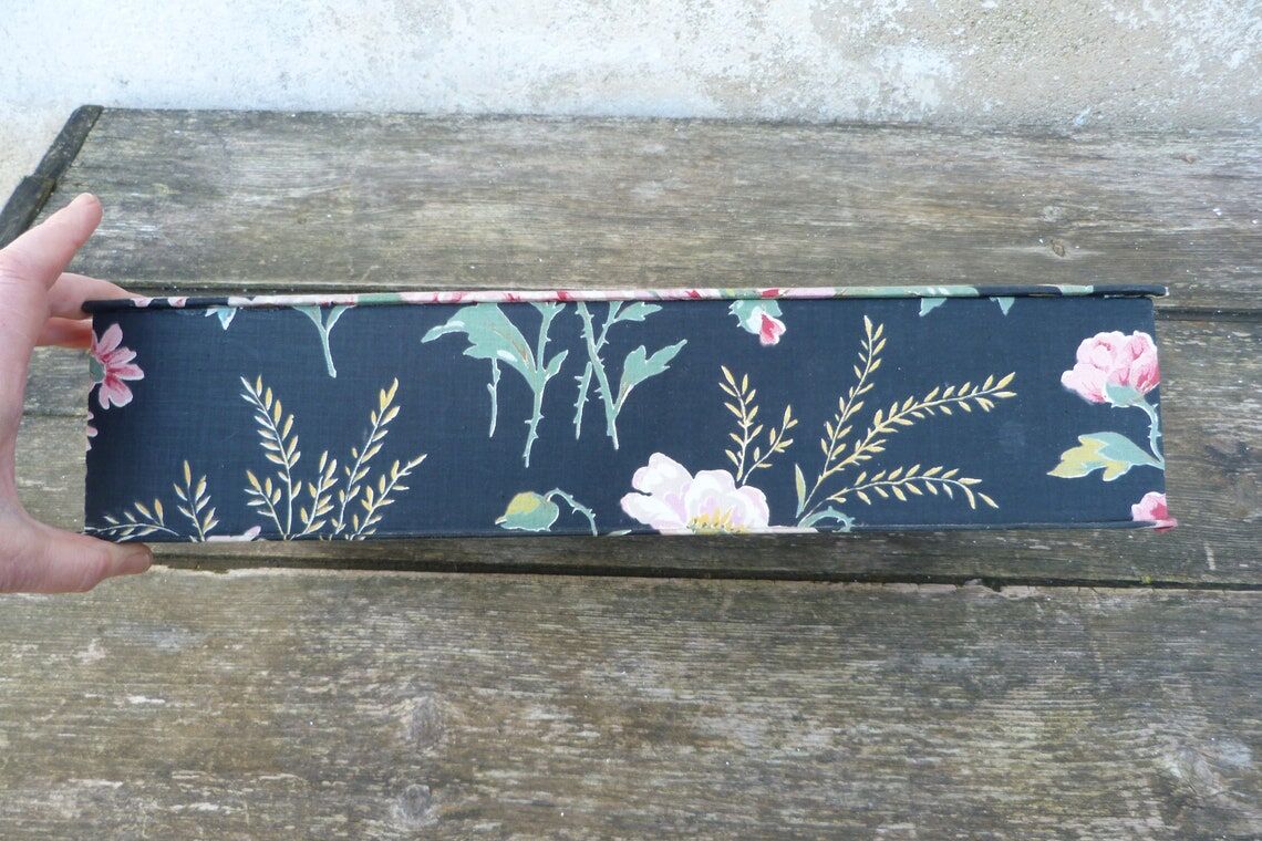 Sewing box 1930 covered floral fabric
