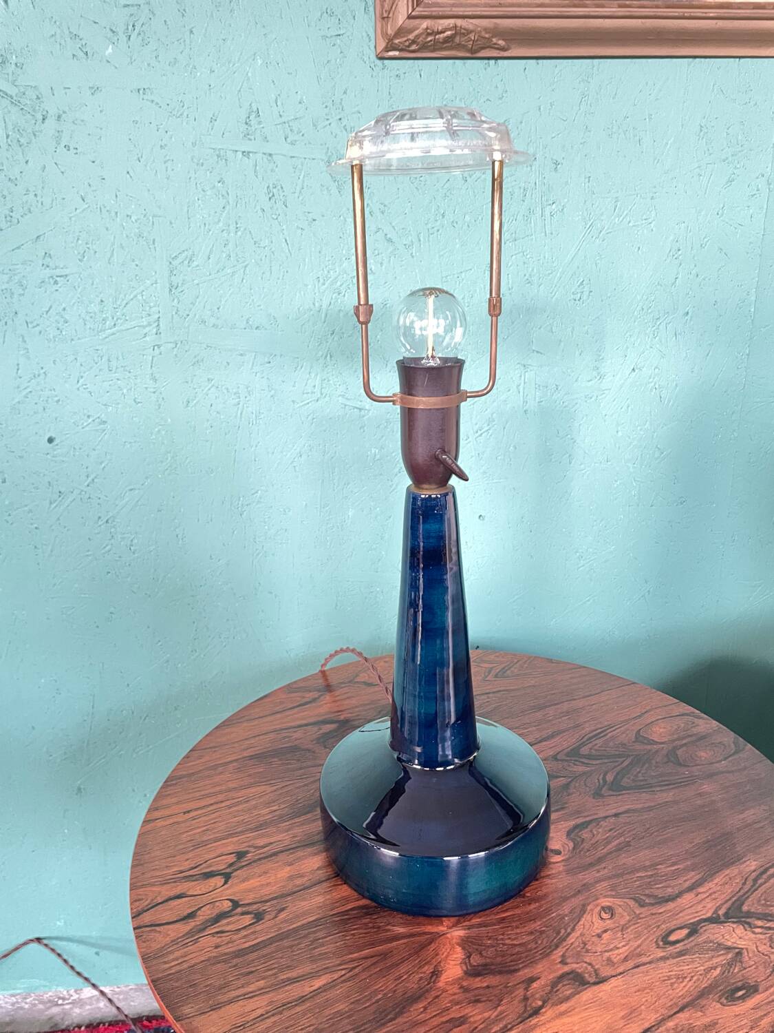 Danish Mid-Century Pottery Table Lamp
