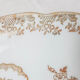 Lot of 4 flat plates Limoges FD Chauvigny golden white rose pattern