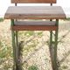 Vintage desk, wooden and metal children's desk, school desk