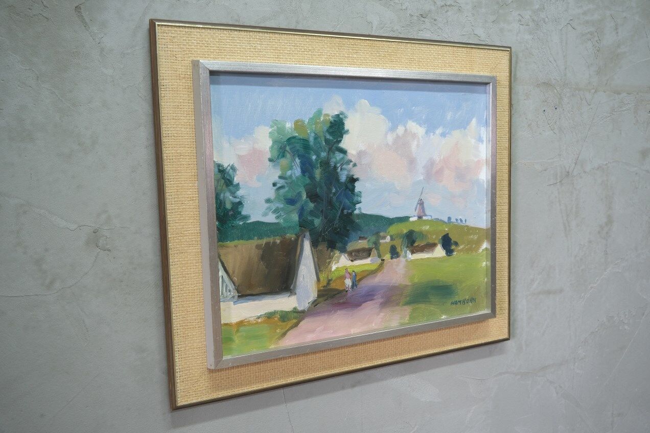 Axel Hamborn (1892-1971) Swedish modern landscape, 1960s, oil on canvas, framed