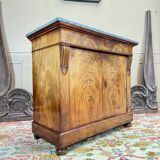 19th Century Restoration Period Flamed Mahogany Sideboard with Crosses