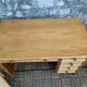 Vintage rattan and woven wicker desk 1970