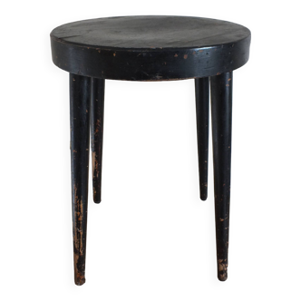 Antique black Baumann stool from the 50s/60s