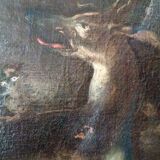 Scène De Chasse - Tableau Ancien Ecole Flamande Du 17ème Siècle