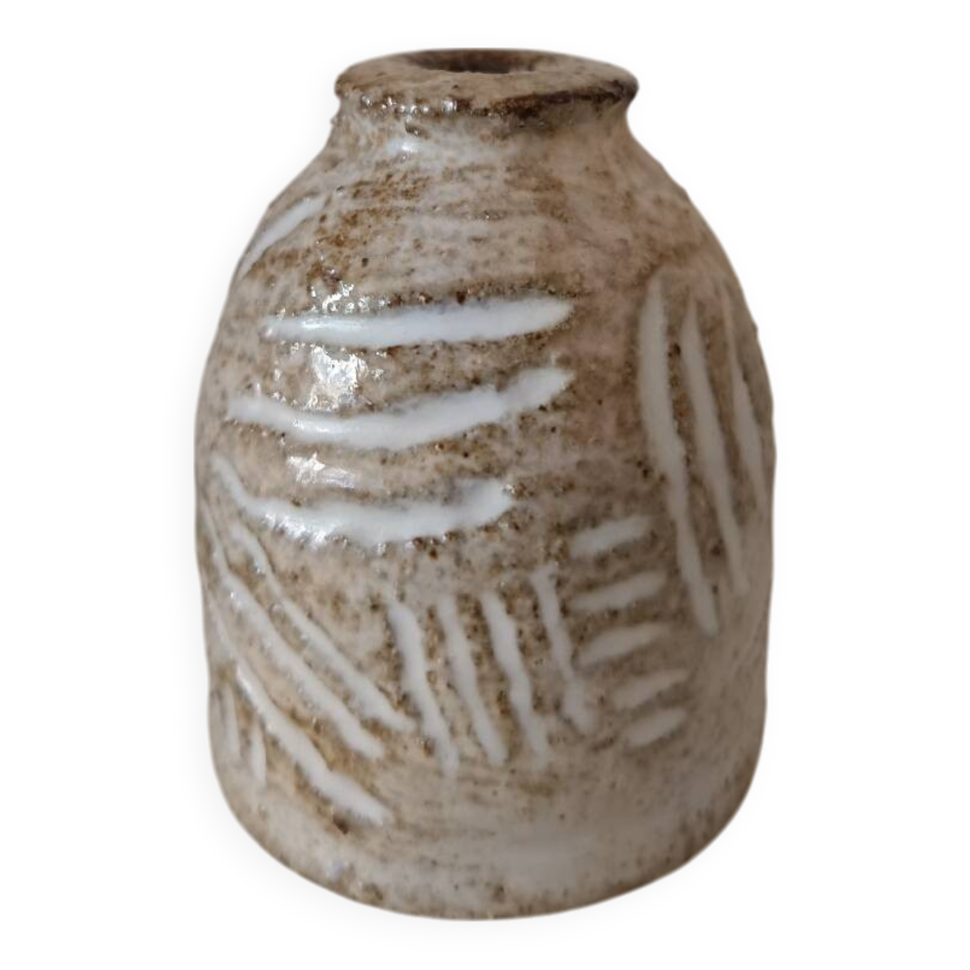 Mini vase in raw stoneware