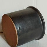 Vintage black glazed earthenware pot
