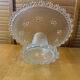 Masserini barocco cake dish cut glass moulded bead row vintage