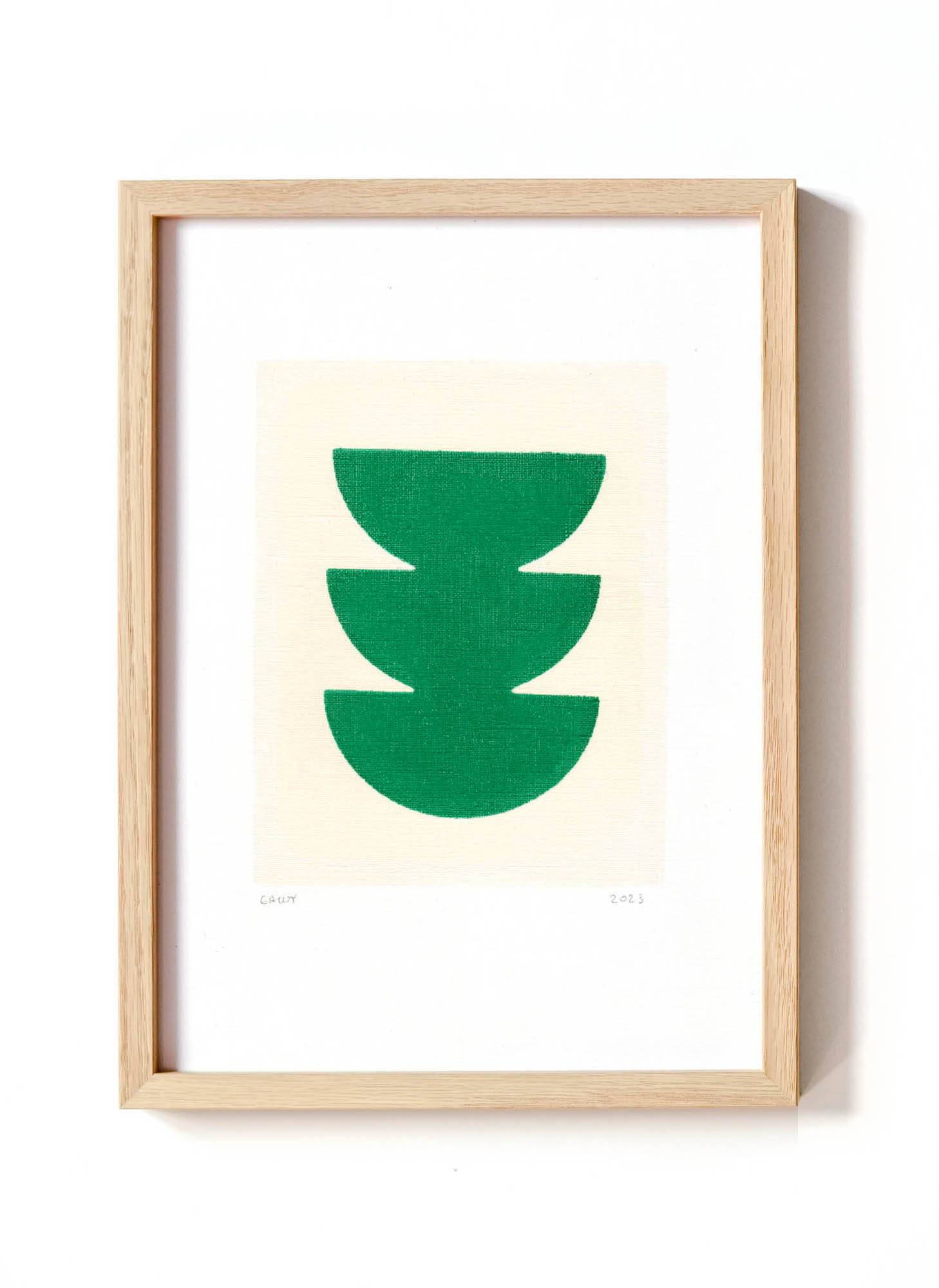 Contemporary abstract painting on paper signed Eawy.