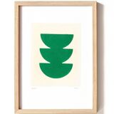 Contemporary abstract painting on paper signed Eawy.