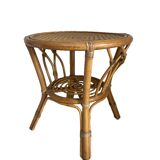 Rattan coffee table, bamboo