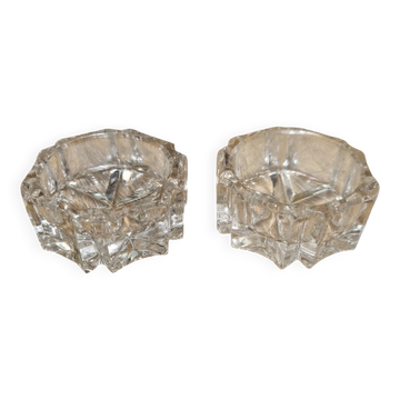 Vintage crystal salt cellars France