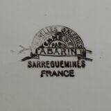 5 flat plates Sarreguemines, Tabarin model