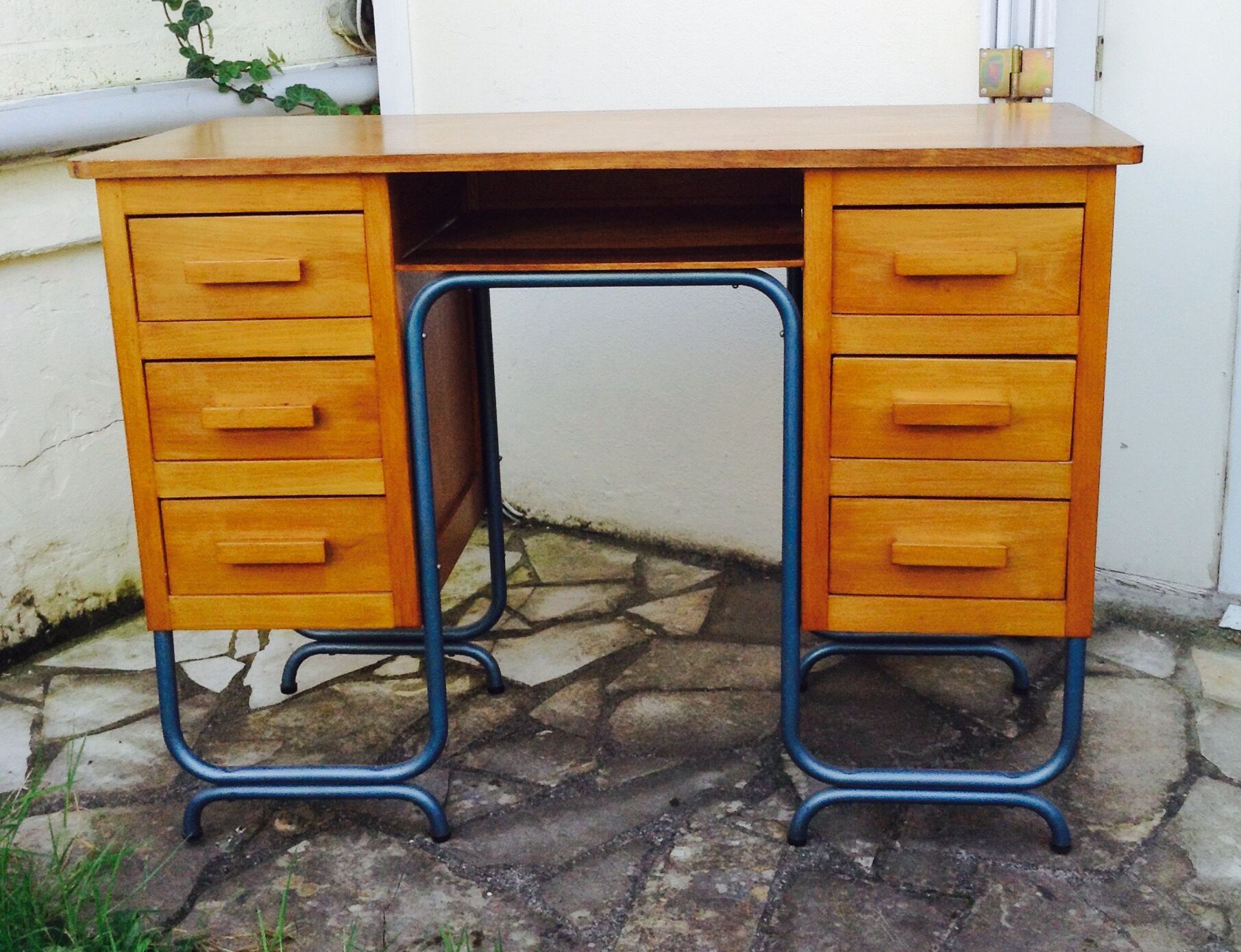 Bureau écolier vintage et sa chaise