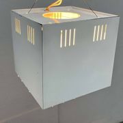 Modern minimalist cube ceiling light from the mid-century, Finland, 1960s.