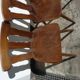 Lot of 4 wooden bistro chairs - 70s 80s 90s