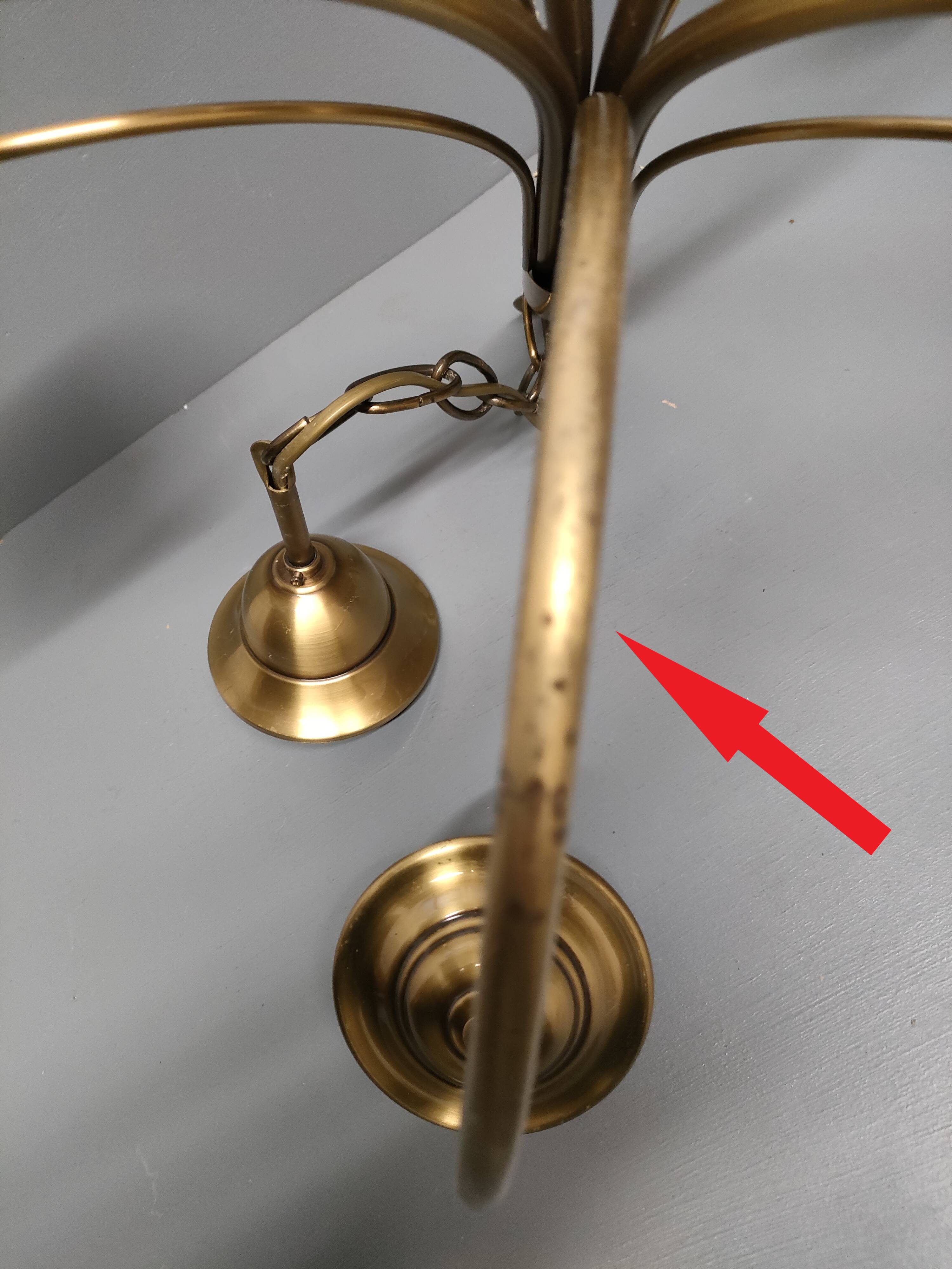 CVL (Val de Loire Creations) ~ Chandelier ~ Chatelet Collection - 5 lights ~ Burnished brass - 21st century