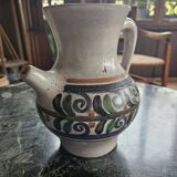 Pottery pitcher signed Vallauris