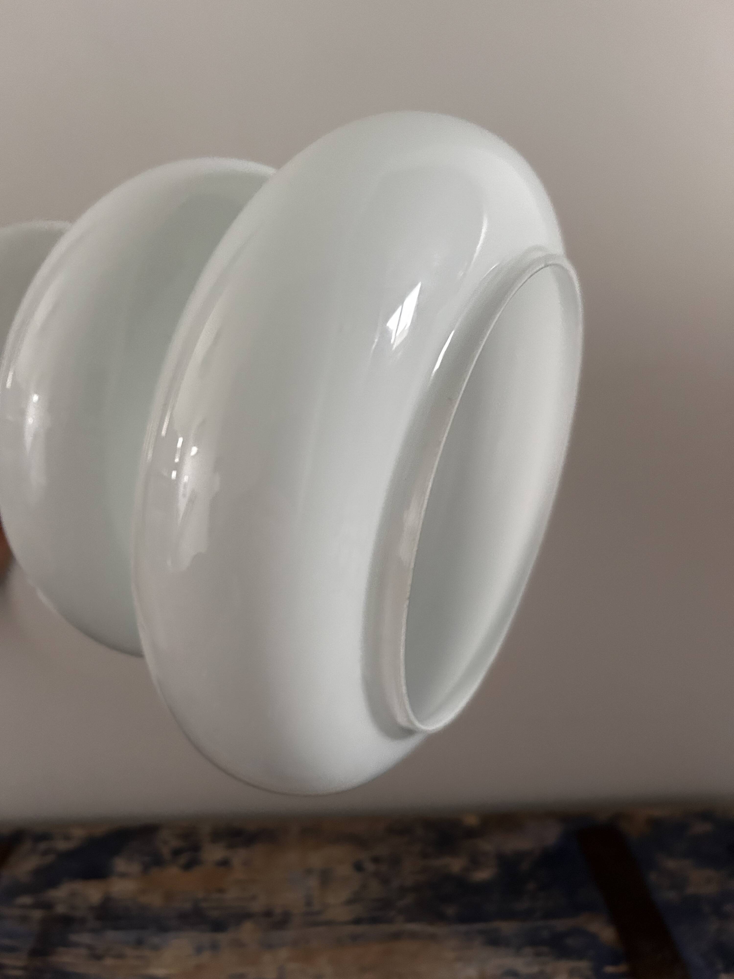 Seventies opaline pendant light