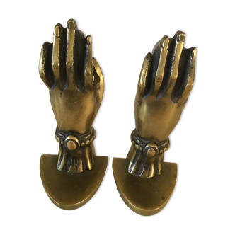 Pair of bookends gilded metal