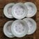 6 assiettes creuses porcelaine opaque 40's