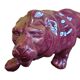 French Art Deco red glazed Ceramic Statue Of A Lion, 1930s
