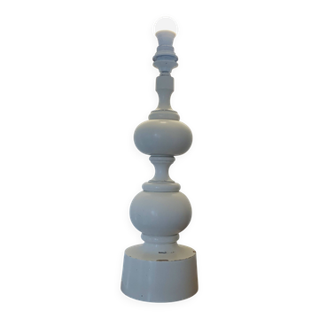 Large turned wooden lamp base