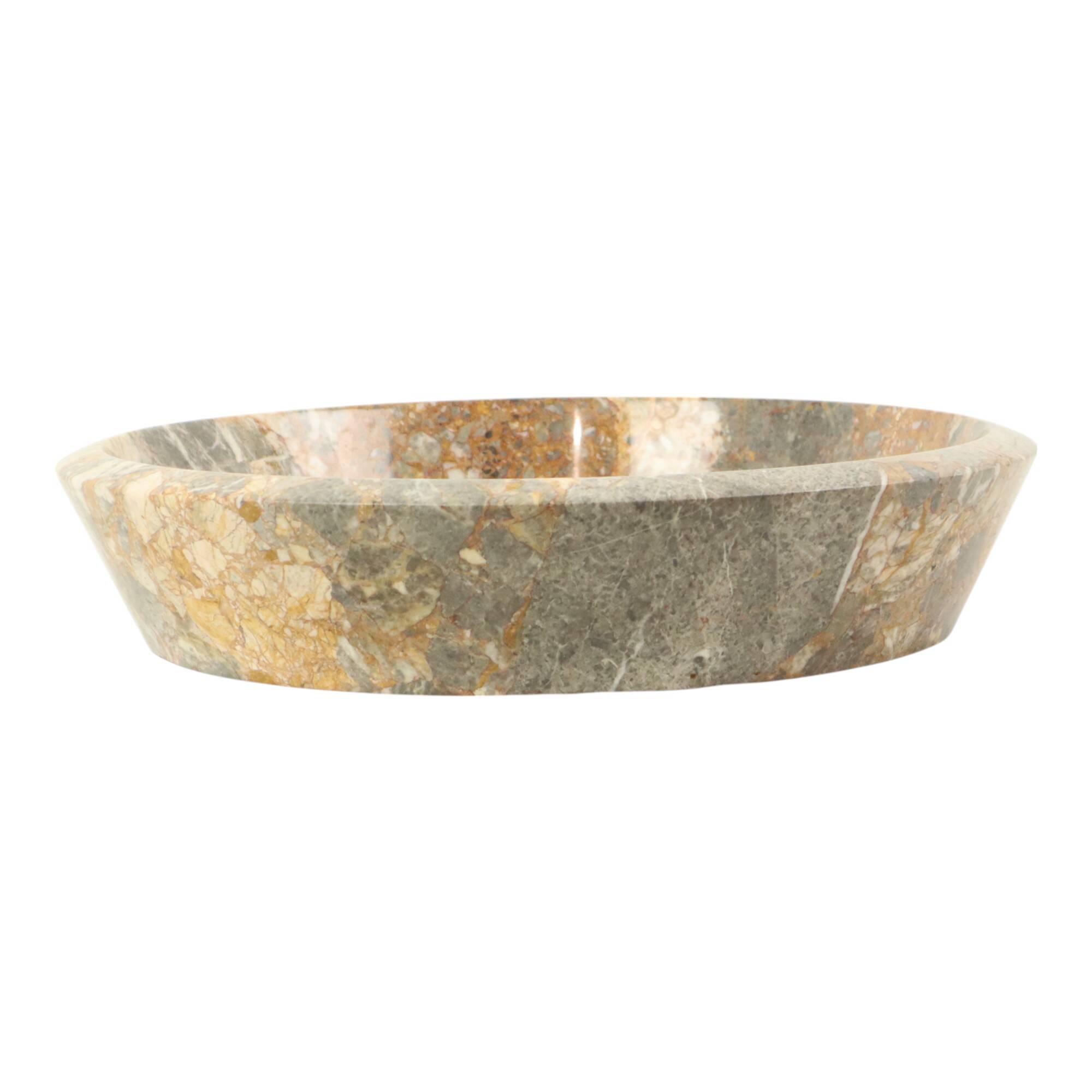 Heavy Large Marble Fruit Bowl XL Natural Stone 40cm