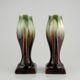 Pair of Art Deco vases – Thulin pottery – flamed glaze - 29cm