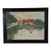 Vintage original landscape oil painting, signed farmhouse art