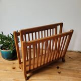Light wood magazine rack
