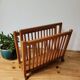 Light wood magazine rack