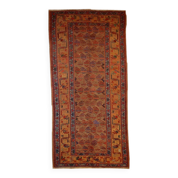 Tapis kurde persan antique fait main 125 cm x 231 cm années 1880 - 1B413