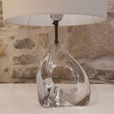 Crystal lamp, free form, daum, 1950