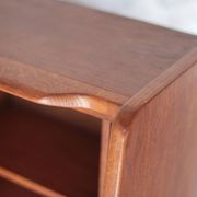Vintage wooden furniture, Roger Landault shelf for ABC, 1950s.