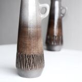 Mid-century modern art ceramic vases by Ingrid Atterberg for Upsala-Ekeby, 1970s, set of 2