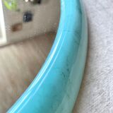 Oval mirror 80s marbled effect