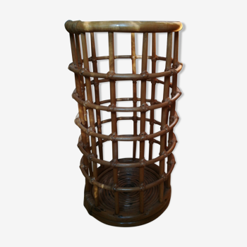 Rattan umbrella holder