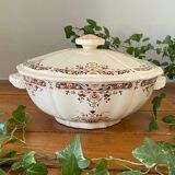 Large antique soup tureen in Longchamp earthenware.