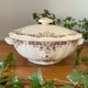 Large antique soup tureen in Longchamp earthenware.