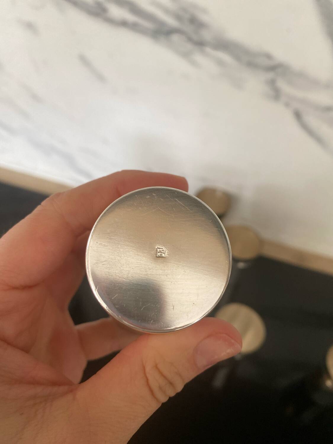 8 vintage silver-plated metal glasses