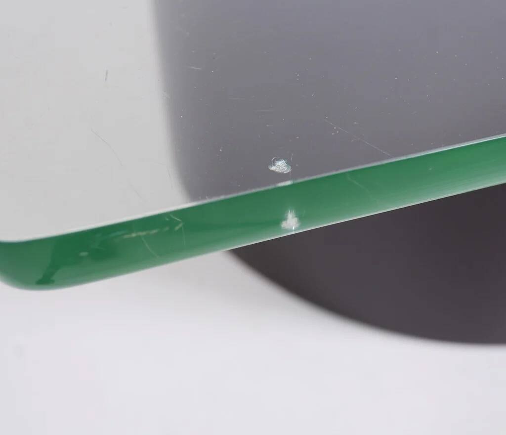 Spiralling wood and glass coffee table, c.1970