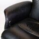 Lounge chair made in black leather & aluminium swivel from 1970s